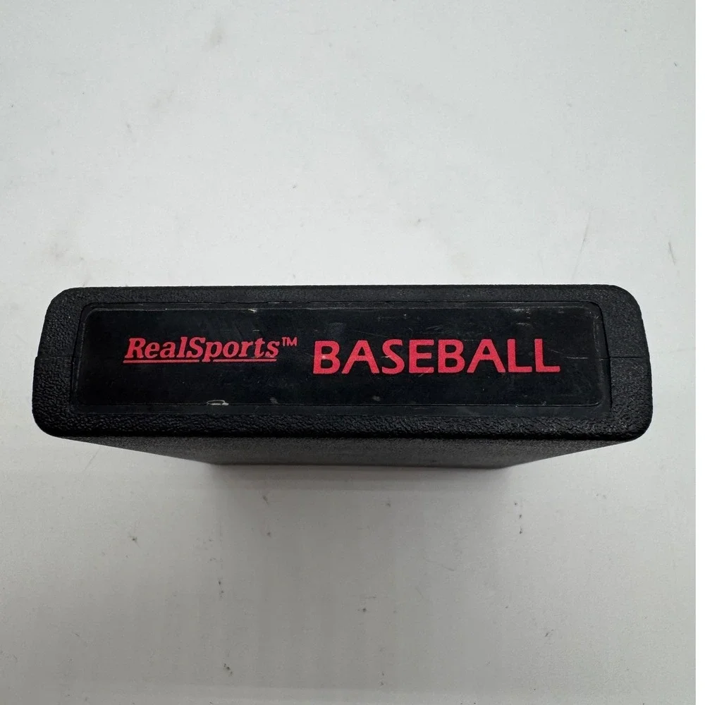 Atari 2600 RealSports Baseball Video Game Cartridge Silver Label CX2640 1987